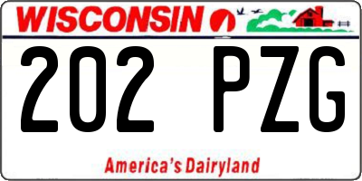 WI license plate 202PZG