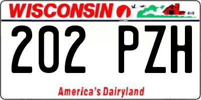 WI license plate 202PZH