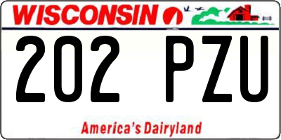 WI license plate 202PZU