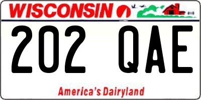 WI license plate 202QAE