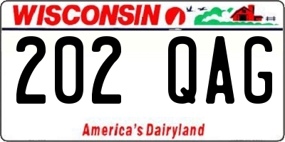 WI license plate 202QAG