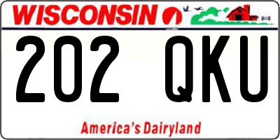 WI license plate 202QKU