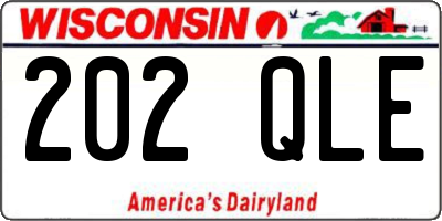 WI license plate 202QLE
