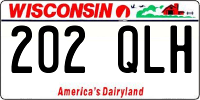 WI license plate 202QLH