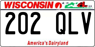 WI license plate 202QLV