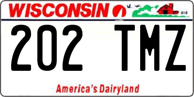 WI license plate 202TMZ