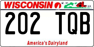 WI license plate 202TQB