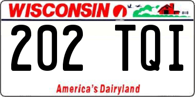 WI license plate 202TQI