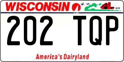 WI license plate 202TQP