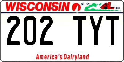 WI license plate 202TYT