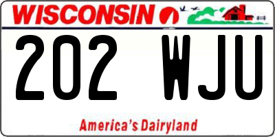 WI license plate 202WJU