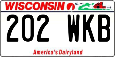 WI license plate 202WKB