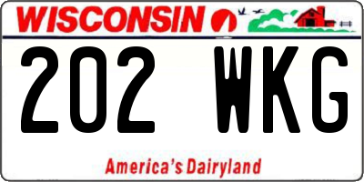 WI license plate 202WKG