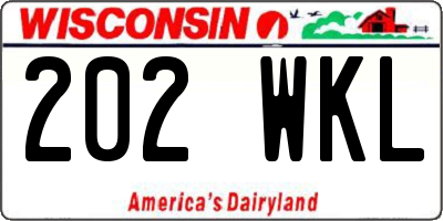 WI license plate 202WKL
