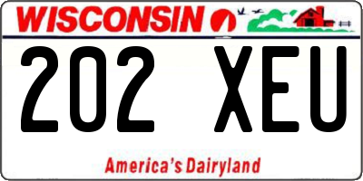 WI license plate 202XEU