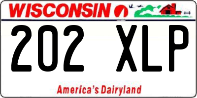 WI license plate 202XLP