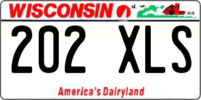 WI license plate 202XLS