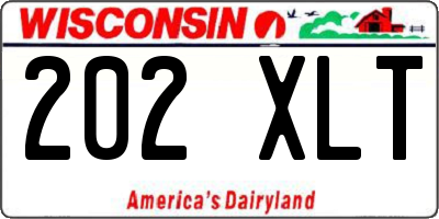 WI license plate 202XLT