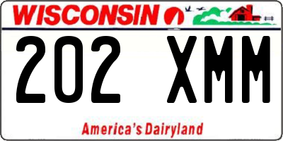 WI license plate 202XMM