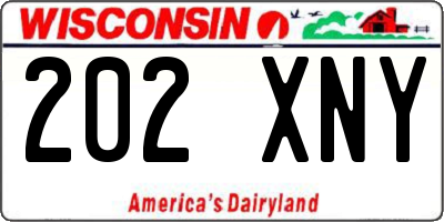 WI license plate 202XNY