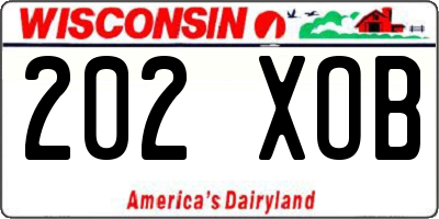 WI license plate 202XOB