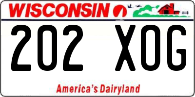 WI license plate 202XOG
