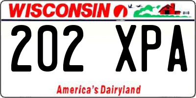 WI license plate 202XPA