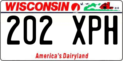 WI license plate 202XPH