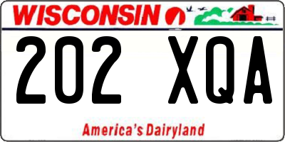 WI license plate 202XQA
