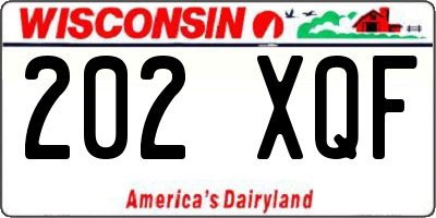 WI license plate 202XQF