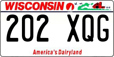 WI license plate 202XQG