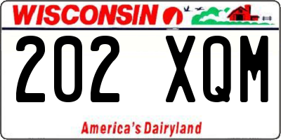 WI license plate 202XQM