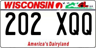 WI license plate 202XQQ