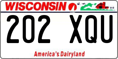 WI license plate 202XQU