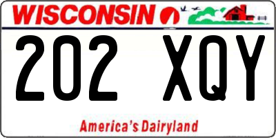 WI license plate 202XQY