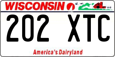WI license plate 202XTC