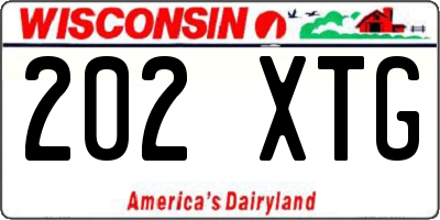 WI license plate 202XTG