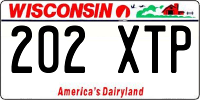 WI license plate 202XTP