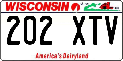 WI license plate 202XTV