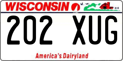 WI license plate 202XUG