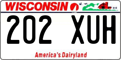 WI license plate 202XUH
