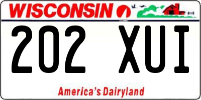 WI license plate 202XUI
