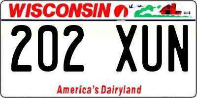 WI license plate 202XUN