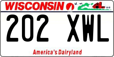 WI license plate 202XWL