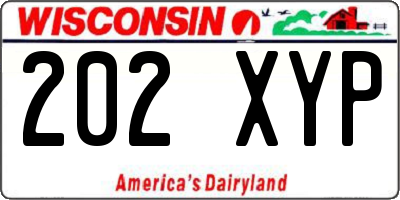WI license plate 202XYP