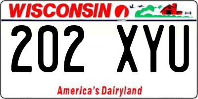 WI license plate 202XYU