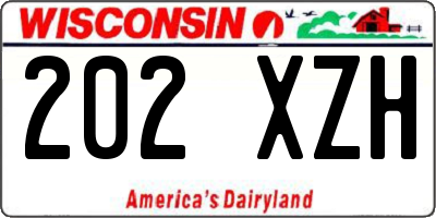 WI license plate 202XZH