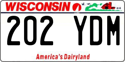 WI license plate 202YDM