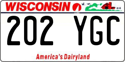 WI license plate 202YGC