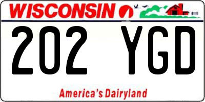 WI license plate 202YGD